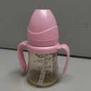 GROSMIMI Spill Proof no Spill Magic Sippy Cup with Straw with Handle for Baby and Toddlers, Customizable, PPSU, BPA Free 6 oz (Pink)