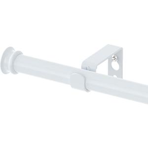 Curtain Rods for Windows 30 to 45 inch 5/8 inch Lightweight White Curtain Rod with Brackets Standard Decorative for Bedroom Kitchen Living Room