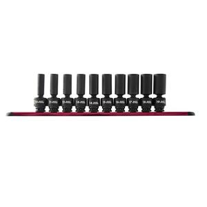 SUNEX TOOLS 3660 3/8-Inch Drive Deep Metric Universal Socket Impact Set, 10-Piece