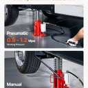 VEVOR Air Hydraulic Bottle Jack, 20 Ton (44092 lbs) Capacity, 10.2-19.5 Inch Lifting Range, Pneumatic/Manual Heavy Duty Welded Bottle Jack with Pump for Car, SUV, Pickup, Truck, RV, Auto Repair