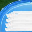 48-Inch Peel and Stick Pool Cove Foam for Above Ground Pools, 16-Pack High-Density Waterproof Foam Cove Strips, Pool Liner Guard Base Support System, Covers 64 ft, White