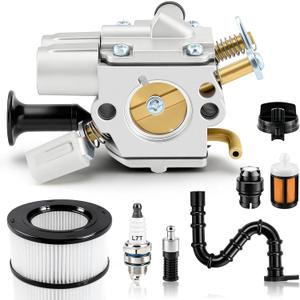 C1Q-S252 Carburetor Fits for Stihl MS291 MS261 MS271C MS291C Chainsaw, with Air Filter Turn Up Kits, Replace Part# 1143 120 0616, C1Q-S246