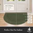Dirt Trapper Door Mat 24" x 36", Non-Slip, Half Circle, Green