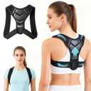 Posture Corrector Back Brace for Men and Women  Adjustable Back Brace for Upper Back and Shoulder Support  Back Straightener for Neck, Clavicle & Spine Alignment  Pain Relief, Breathable & Comfortable
