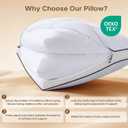 Luxury Adjustable Pillows Standard Size for Side Sleepers, Dual Layer Adjust Height Soft Firm Cooling Bed Pillow for Back, Stomach or Side Sleepers - Hotel Collection
