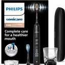 Philips Sonicare DiamondClean Smart 9300 Electric Toothbrush - Sonic Toothbrush with App, Pressure Sensor, 12 Brushing Settings, Replacement Reminder, Travel Case, Black, Model HX9903/15