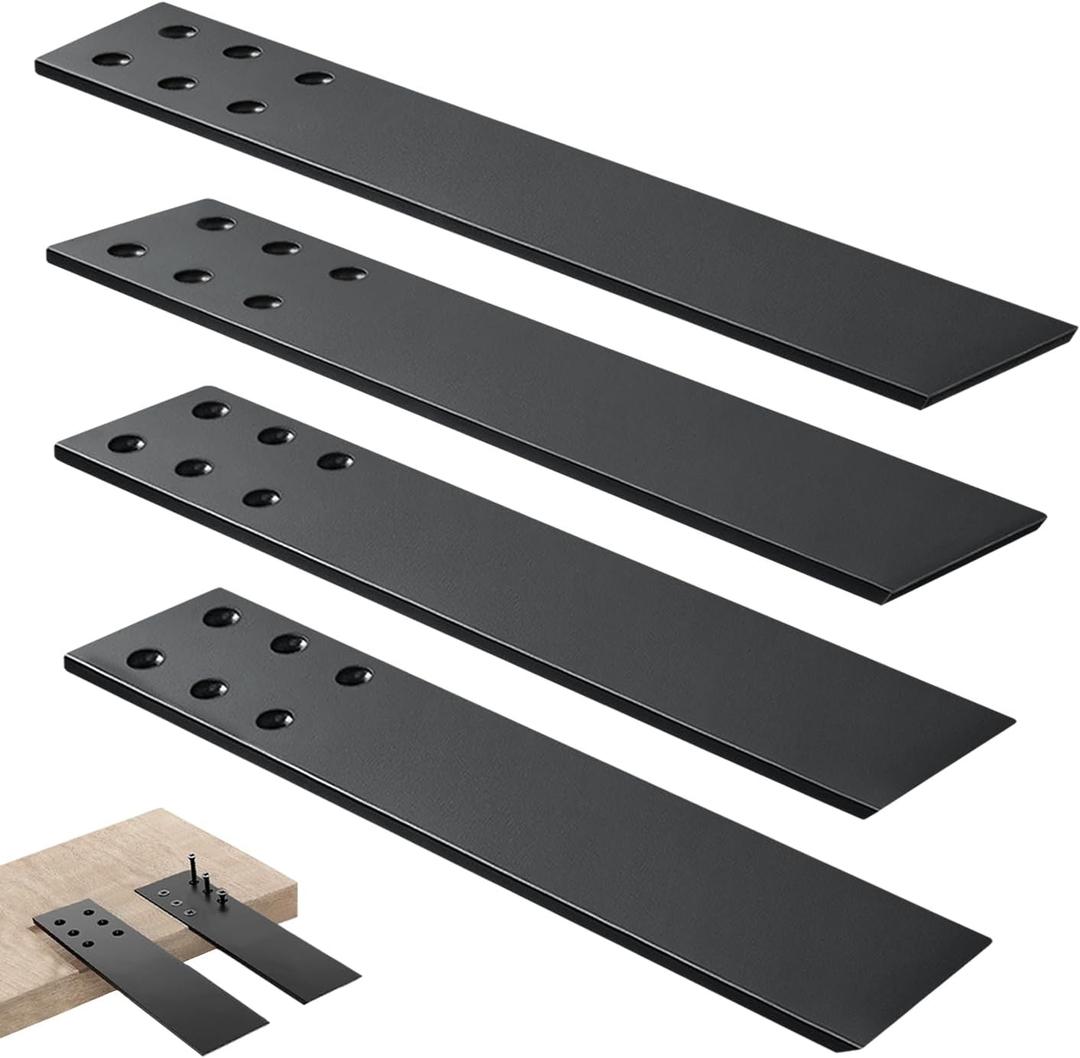 Countertop Support Brackets Heavy Duty 4 Pack 1/4" Thick 16 Inch Flat Hidden Knee Wall Countertop Bracket for Granite Quartz Wood Concret Countertops Screws Included