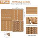 Goovilla Plastic Interlocking Deck Tiles, 27 Pack Balcony Flooring, 12"x12" Waterproof Outdoor Flooring All Weather Use, Patio Floor Decking Tiles for Porch Poolside Backyard Concrete, Dark Khaki