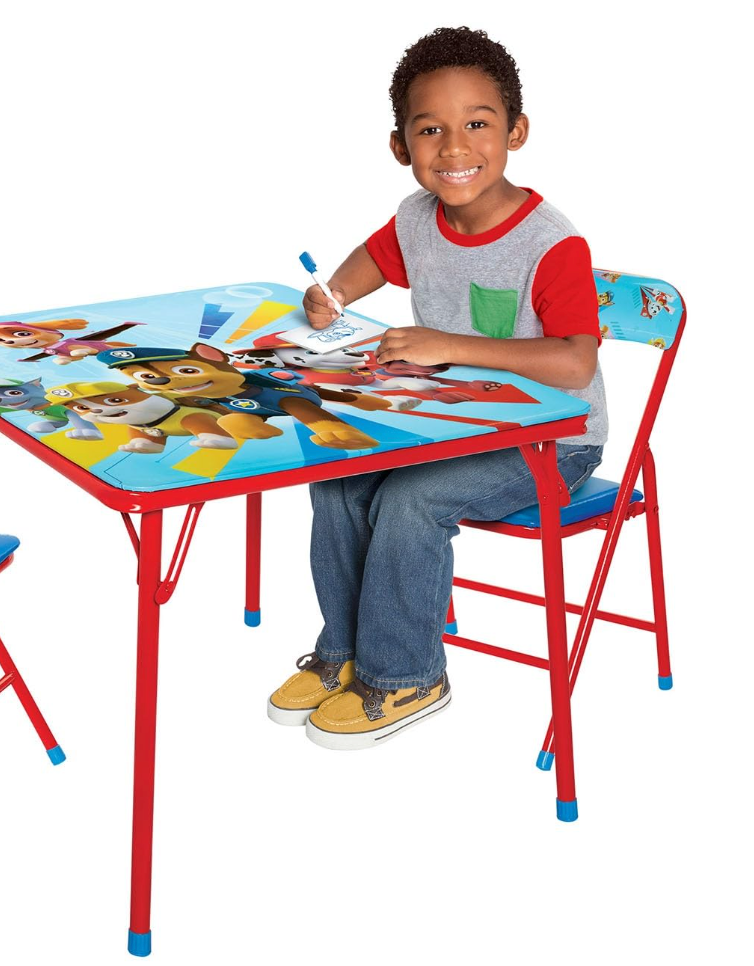 Paw Patrol Kids Table & Chairs Set for Kid and Toddler 36 Months Up to 7 Years, Includes: 1 Table (24" L x 24" W x 20" H), 1 Chair (13" L x 13.5" W x 21" H) Weight Limit: 70 lb