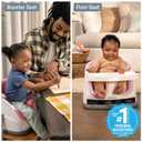 Ingenuity Baby Base 2-in-1 Booster Feeding and Floor Seat with Self-Storing Tray - Peony