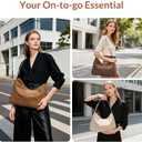 SYTRAH Hobo Bags for Women Slouchy Shoulder Suede Purse, Soft Crossbody Handbag with Multiple Pockets Casual Tote Purse