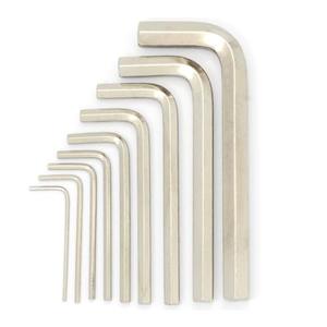 Susenya Allen Wrenches Sets, l-Shaped Hex Key Wrench, Standard 10mm, Steel Nickel-Plated, Silver, Pack of 8 Pcs