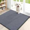 OLANLY Front Door Mat Indoor Outdoor Entrance, Waterproof Heavy Duty Doormat, Fade Resistant, Low Profile, Easy Clean Patio Porch Welcome Floor Mats for Entry, 35x30, Ash Grey