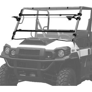 Flip Windshield for Kawasaki Mule Pro, 3-In-1 Scratch Resistant Front Full Windshield Polycarbonate Windscreen for Kawasaki Mule Pro FXT FX DXT DX 2015-2025 Accessories, Multi-Stage Design