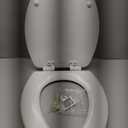 Mayfair Linden Slow Close Toilet Seat, Non Slip Heavy Duty Wood, Easy Install, Elongated, White