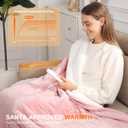 Heating Blanket Heated Throw Blanket 50''X60'' - Electric Throw Pink Ultra Warm Fluffy Electric Blanket for Recliner with 5 Heating Setting & 4 Hour Auto Off, ETL Certified & Overheat Protection