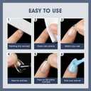 6 x Extra Short Almond Nail Tips:240PCS Soft False Nail Gel Tips Full Cover Acrylic Clear Fake Press On Nails for Extensions Women Manicure DIY 12 Sizes