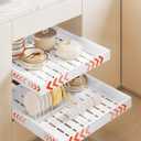 CHOSHOME Pull Out Cabinet Organizer, 4 Sides Expandable (Depth 13.4"-21", Width 12.4"-18") Slide Out Drawer for Kitchen Cabinets, Pantry (White (Pack of 2))
