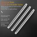 500pcs Fiber Optic Heat Shrink tubing Fusion Spliced Fiber Optic Cable Heat Shrink tubing Single Steel Needle 304 Stainless Steel PE Transparent Bare Fiber Protection Tube