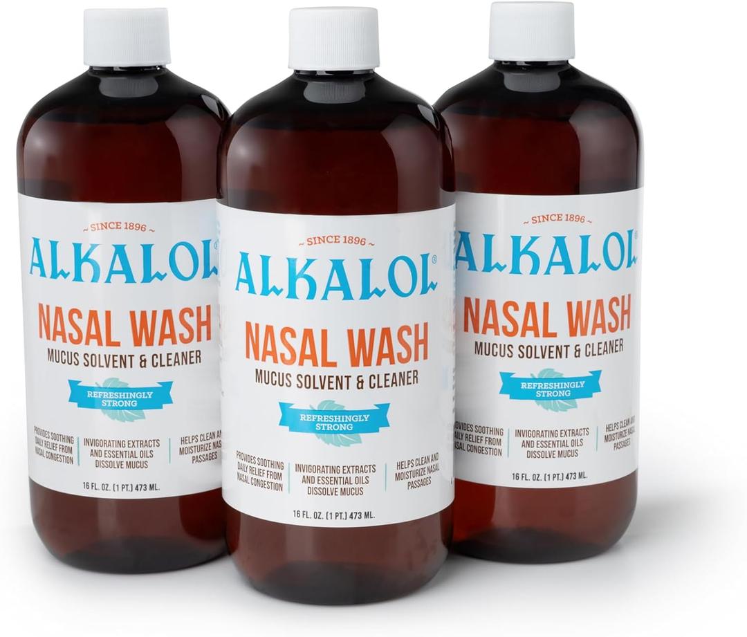 Alkalol Solution Original Nasal Wash, 3 Count -16 fl oz, 16 fl oz (pack of 3)
