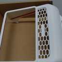 YOKOOHITECH Carbon Fiber Pattern AC Vents Cover, Highland Model y Rear Center Console Air Vent Cover Compatible with Tesla Model Y Juniper and Model 3 Highland (Matte White)