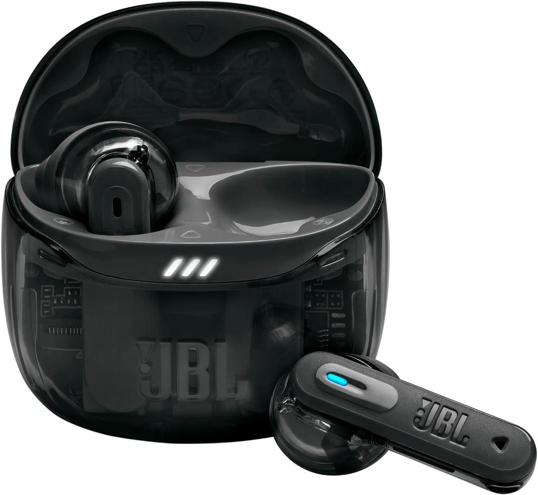 JBL Tune Flex 2 - True Wireless Noise Cancelling Earbuds Spatial Sound and Smart Ambient Technology, (Ghost Black) 