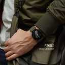 Braided Bands Compatible with Samsung Galaxy Watch Band 7 6 5 4 FE & 6 4 Classic & 5 Pro & Active 2, 20mm Stretchy Sport Band for Smaung Watch 47mm 46mm 45mm 44mm 43mm 42mm 40mm (Black/Army Green)