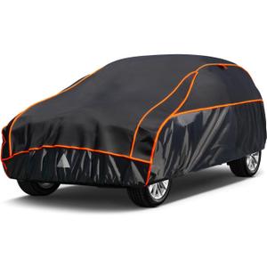 Kayme Hail Protector SUV Car CoverAnti Hail Thickened Multi-Layered EVA Car Cover Waterproof All Weather with Wind Straps, Outdoor Hail Protection Cover, Fit SUV Jeep-Length (182 to 191 Inch) (black)