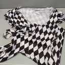 My Party Shirt Black And White Harlequin Leotard Adult Costume (Multicolored, Mens M)