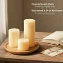 12 Pack Ivory Pillar Candles Bulk Set, 3x3/6/8 Inch - 4 Each Size, Dripless Smokeless Clean Burning for Wedding Centerpieces, Home Decor, Church, Romantic Ambiance