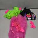 80s Outfit Women Costume Accessories Set T Shirt Shorts Tutu Skirt Neno Party Leg Warmers Headband (Large, Green)