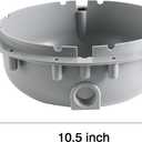 FOXLUX 10-Inch Pool Light Niche for Concrete Pools and Spas, Gray