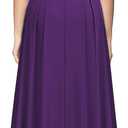 Miusol Women's Sexy Deep V-Neck Sequin Lace Double Sleeveless Evening Party Maxi Dress (Purple, M)