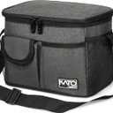 Tirrinia Insulated Lunch Bag for Women Men, Leakproof Lunch Box Containers for Adult, Work, School, Soft Lunchbox for Kids,Boys, Adult Cooler Bag for Picnic Hiking Beach,Charcoal (Medium -8L)