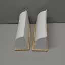 2 Pieces Cambered Wooden Necklace Display Stand with Soft Mat Necklace Holder Jewelry Display for Vendors Home Boutique Countertop Pendant Chain Chokers Organizer Pendant (White,PU Leather)