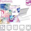 Better Office Products 100-Pack All Occasion Greeting Cards, Assorted Blank Note Cards, 4 x 6 inch, 5 Abstract Art Designs, Blank Inside, with Envelopes, 100 Pack