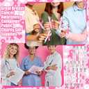 Demonwer 24 Pcs Breast Cancer Awareness Pens Bulk Pink Ribbon Black Ink Ballpoint Breast Cancer Awareness Party Favors for Women Nurse Public Events Gift Office Supplies