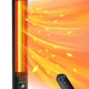 BALKO 42INCH Outdoor Heater, 9 Heat Levels & 540Min Timer, Child Safety Lock, IP65 Waterproof Garage Heater, 1500W Infrared Heating,Tip-Over & Overheat Protection, Patio Heaters for Outdoor Use Indoor