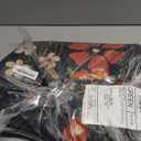 Vasofe 3x5 Rug for Bedroom,Washable Rugs for Living Room, Entryway, Indoor Floor Mat, Small Floral Mats for Nrusery, Farmhouse, Laundry Room, Playroom, Office, Non Slip Low Pile Soft Carpet, Black