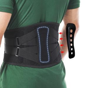 Paskyee Back Brace for Lower Back Pain Men Women, Adjustable Knitted Back Support Belt with Bionic Support System, for Herniated Disc, Lumbar Strain,Sciatica, Scoliosis Medium (M (Waist: 30-37 Inch))