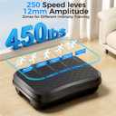 Vibration Plate Exercise Machine,Vibration Plate for Lymphatic Drainage Power Vibration Plate Machine Support 450 Lbs 250 Adjustable Speeds,Vibrating Plate Shake Plate Weight Loss