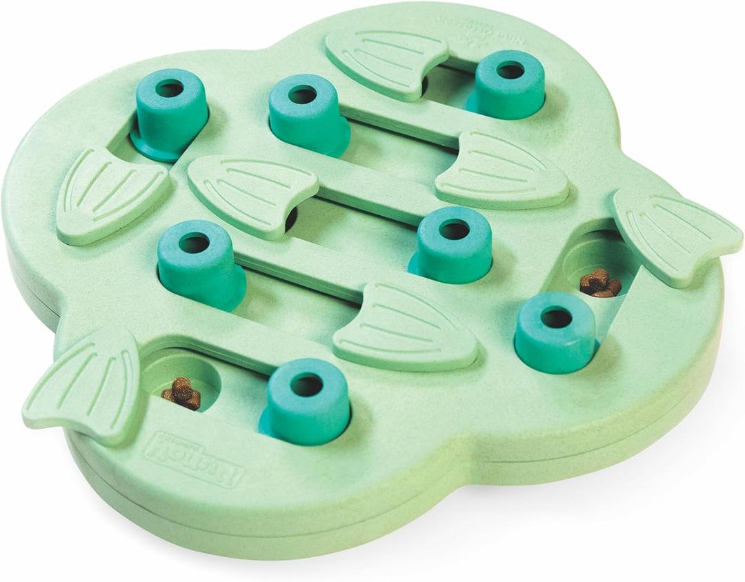 Outward Hound Nina Ottosson Puppy Hide N' Slide Green Interactive Treat Puzzle Dog Toy