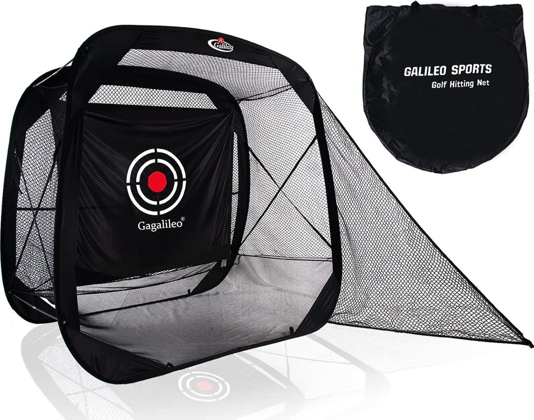 Gagalileo Golf Pop-Up Hitting Cage: Practice Net with Target Portable Backyard Garage Training for Driving Chipping Swing Beginners & Golf Enthusiasts (7X7X4FT)