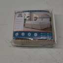 MIYE Pleated Waffle Weave Bed Skirt, Tailored Dust Ruffle 14 Inch Drop Easy Fit, Machine Washable,No Split Corners (Beige, Queen - 14" Drop)