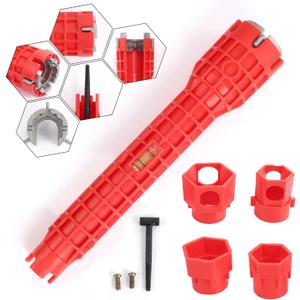 14-in-1 Multi-Functional Plumbing Wrench, Non-Slip Comfort Grip, Universal Tool for Toilet, Sink, Faucet Installation & Repair, Bathroom & Kitchen Plumbing