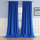 DUALIFE Royal Blue Curtains Room Darkening Curtains, Rod Pocket and Back Tab Thermal Insulated Drapes 52x102 Inch, Set of 4 Panels