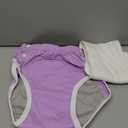 DEEYOTA Adult Elastic Button Cloth, Adult Cotton Cloth Diaper, Adjustable Diaper Pants, Leak-Proof, Easy to Put on and Take Off, Suitable for Bedridden, Elderly and Incontinent People (Purple) L