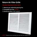 Steel Return Air Grill,Return Air Vent Cover (Duct Opening) Cold Air Return Vent Cover for Wall or Ceiling (16"W x 10"H Duct Opening)