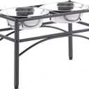 Funkeen Elevated Dog Bowls Raised Pet Feeder Cat Food & Water Diner Stand Set (M/10.7" Height)