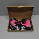 PHOEPET No Pull Dog Harness Medium Reflective Front Clip Vest with Handle,Adjustable 2 Metal Rings 3 Buckles,[Easy to Put on & Take Off](M, Pink)